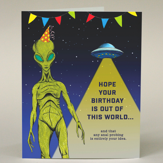 GF-213 Alien Birthday Card