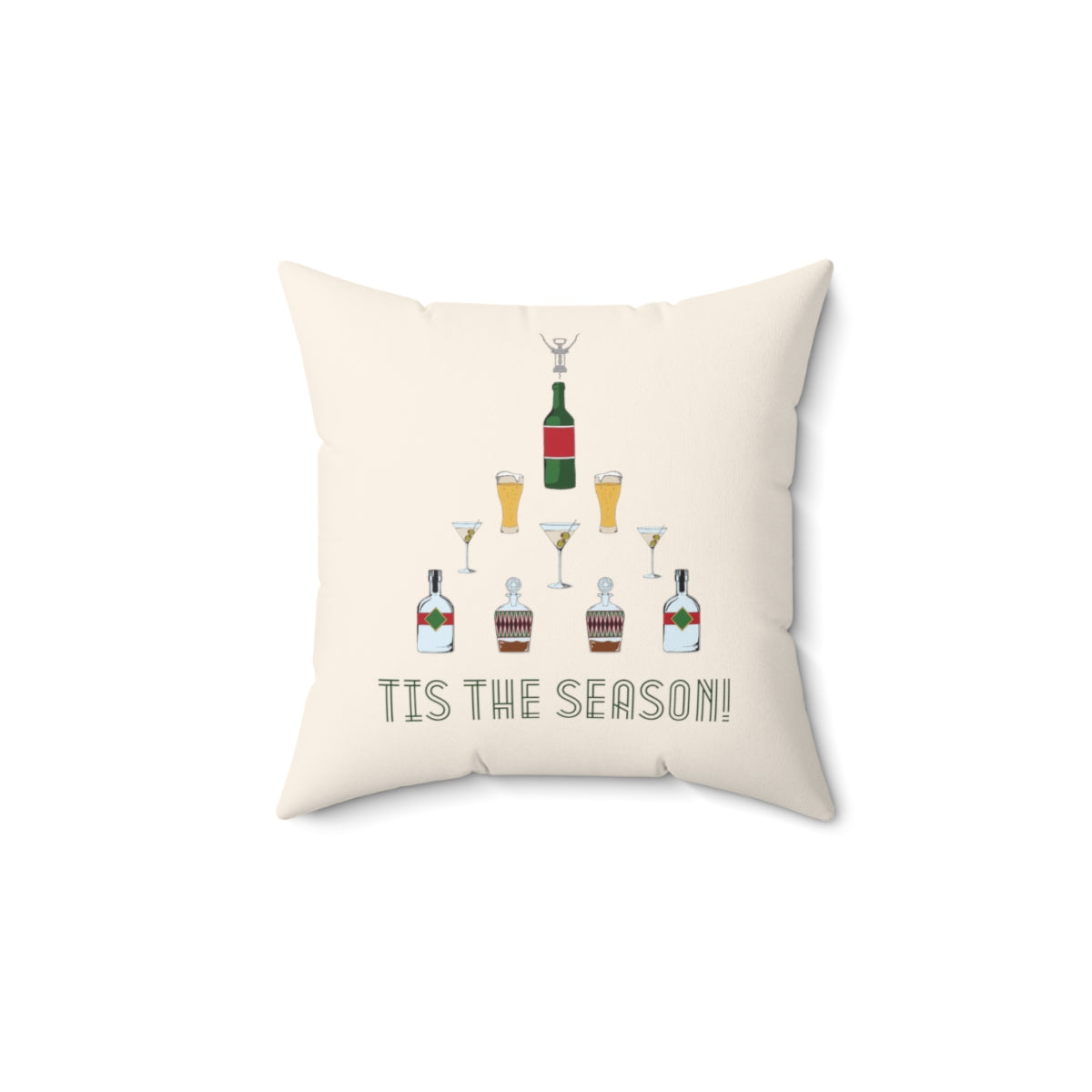 Tis the Season for Booze | Snarky Holiday Pillow | 4 sizes