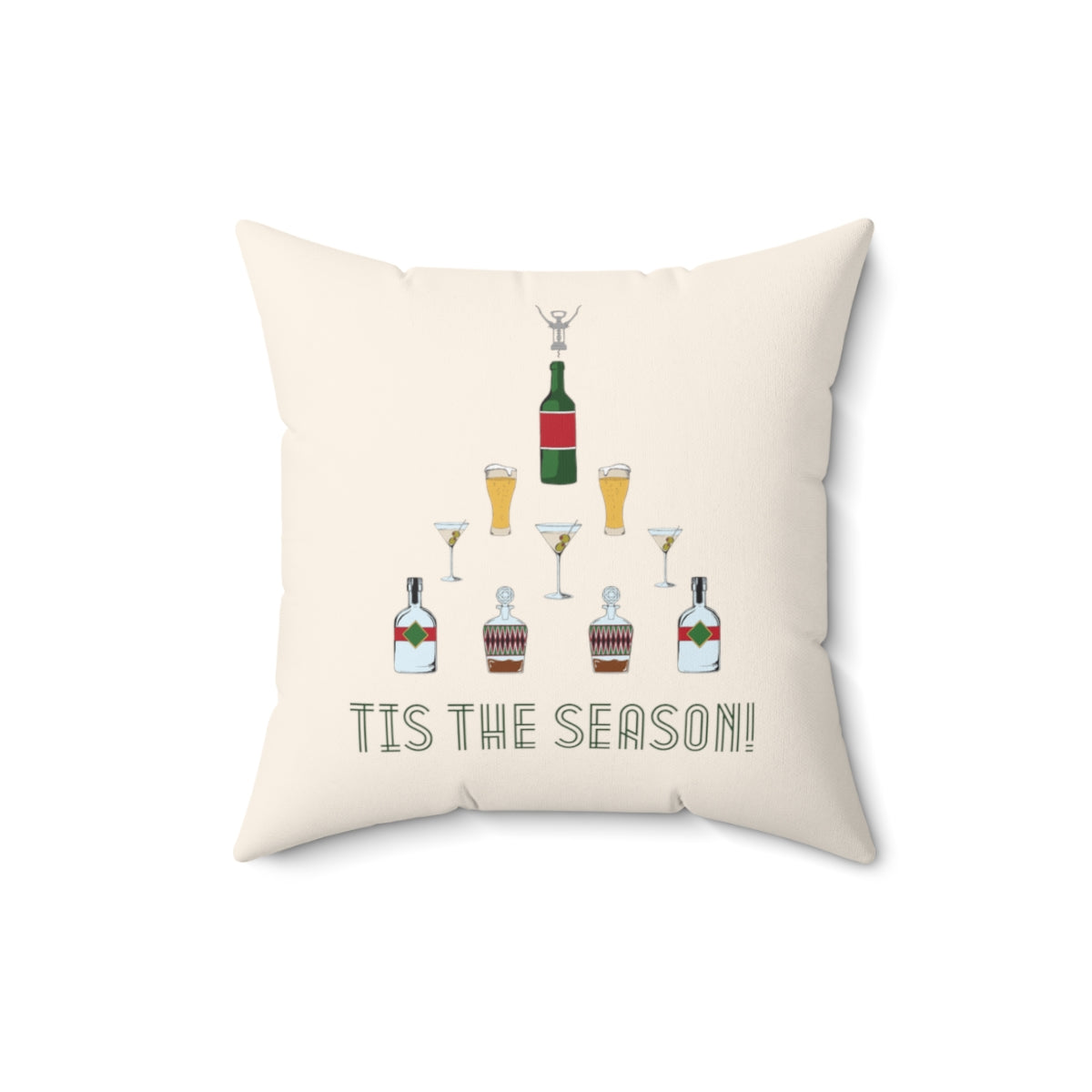 Tis the Season for Booze | Snarky Holiday Pillow | 4 sizes