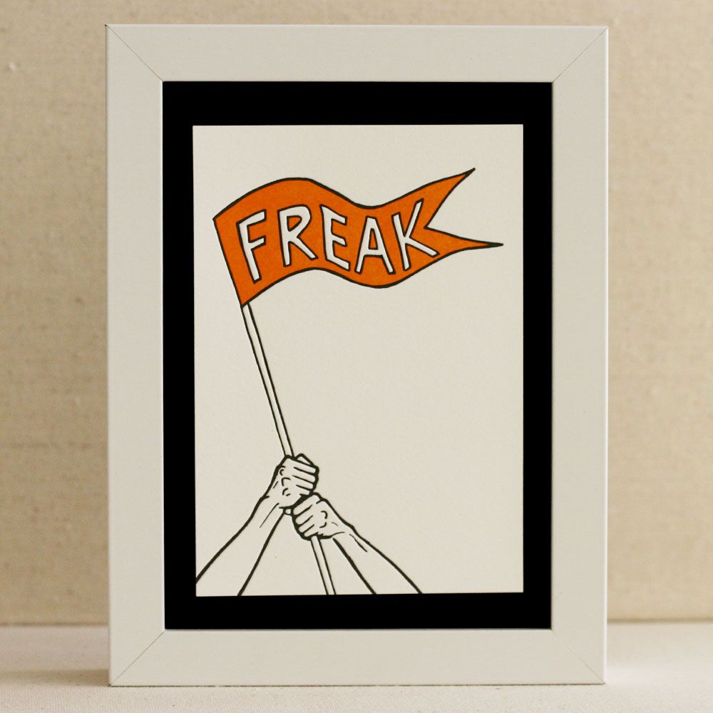 Freak Flag Letterpress Print