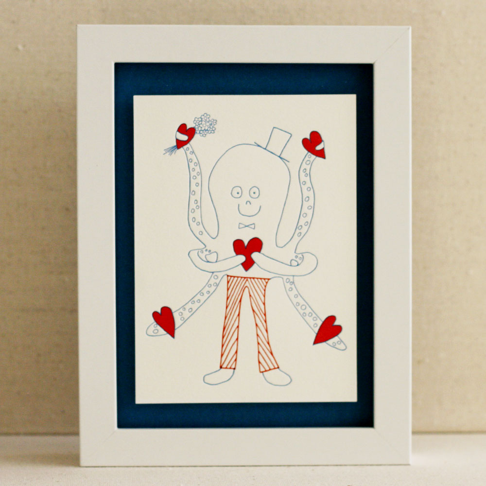Octolove Letterpress Print