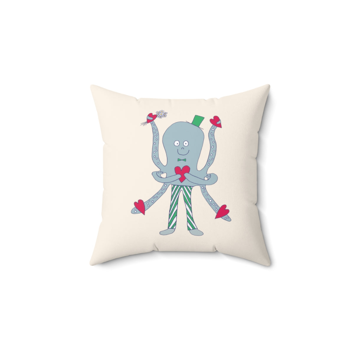 Octolove | Octopus with Hearts | Cute Throw Pillow | 4 sizes