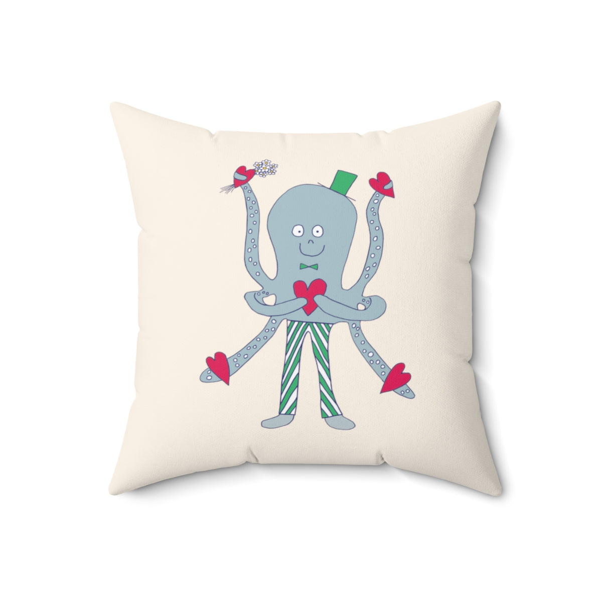 Octolove | Octopus with Hearts | Cute Throw Pillow | 4 sizes