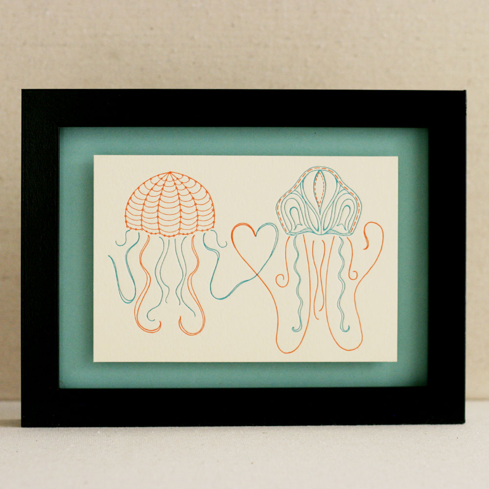 Jellyfish Letterpress Print